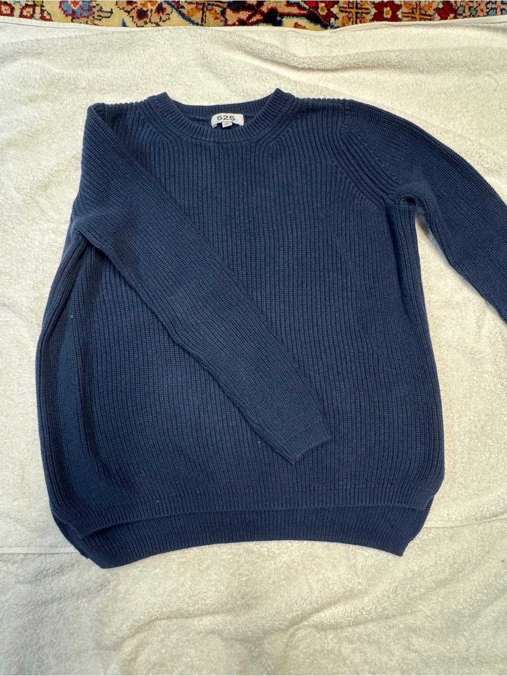525 America Navy Ribbed Crewneck Sweater - Women's